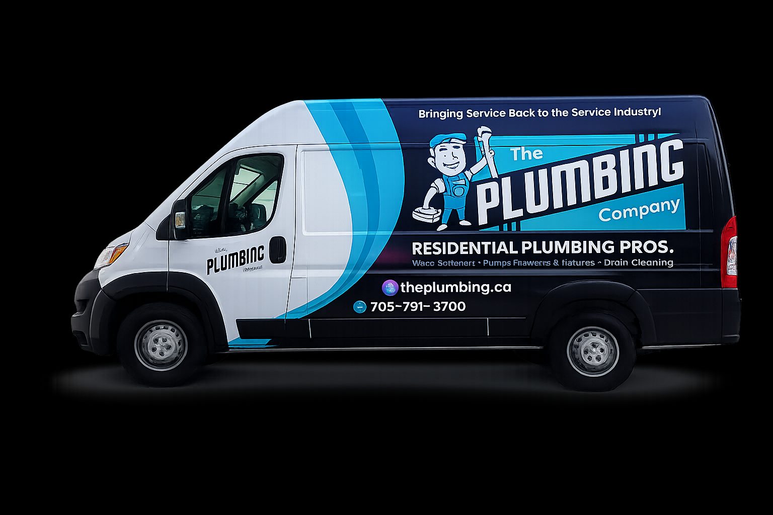 The Plumbing Company branded service van